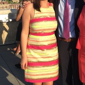 Laundry by Shelli Segal cocktail dress - magenta / yellow / orange / gold